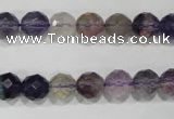 CFL500 15.5 inches 8mm faceted round fluorite beads wholesale