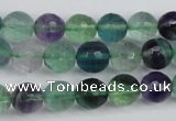 CFL53 15.5 inches 10mm faceted round AB grade natural fluorite beads