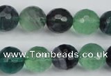 CFL55 15.5 inches 14mm faceted round AB grade natural fluorite beads