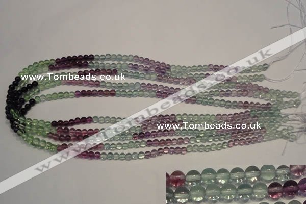 CFL550 15.5 inches 4mm round fluorite gemstone beads wholesale