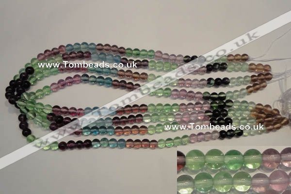 CFL551 15.5 inches 6mm round fluorite gemstone beads wholesale