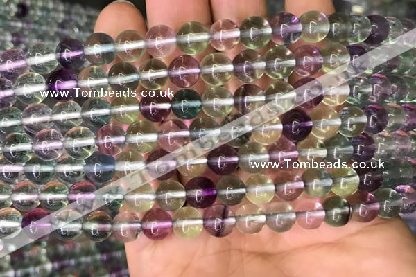 CFL587 15.5 inches 8mm round AAAAA grade fluorite gemstone beads