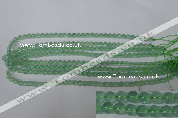 CFL601 15.5 inches 6mm round AB grade green fluorite beads wholesale