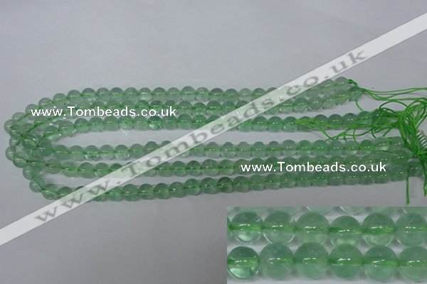 CFL602 15.5 inches 8mm round AB grade green fluorite beads wholesale