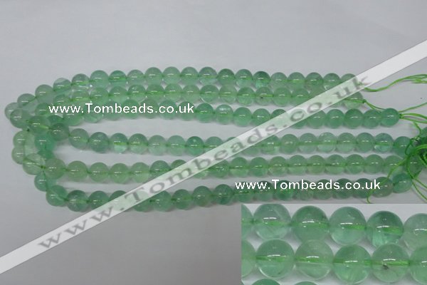 CFL603 15.5 inches 10mm round AB grade green fluorite beads wholesale