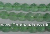 CFL623 15.5 inches 10mm faceted round green fluorite beads wholesale