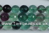 CFL63 15.5 inches 10mm faceted round A grade natural fluorite beads