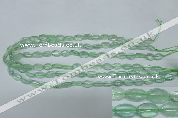CFL641 15.5 inches 8*12mm oval green fluorite beads wholesale