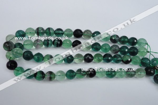 CFL65 15.5 inches 14mm faceted round A grade natural fluorite beads