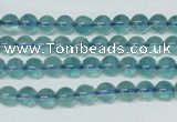 CFL661 15.5 inches 6mm round AB grade blue fluorite beads wholesale