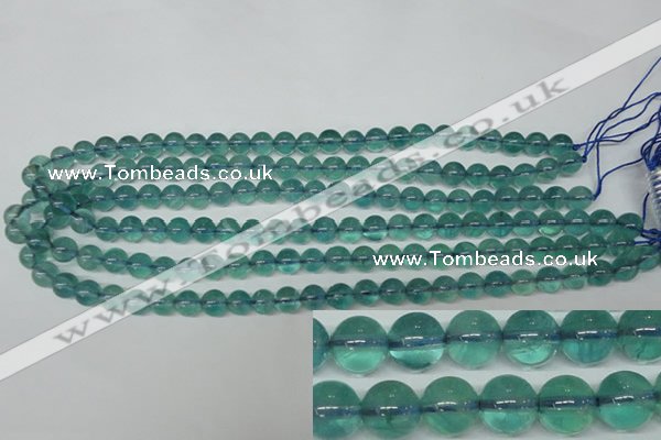 CFL662 15.5 inches 8mm round AB grade blue fluorite beads wholesale