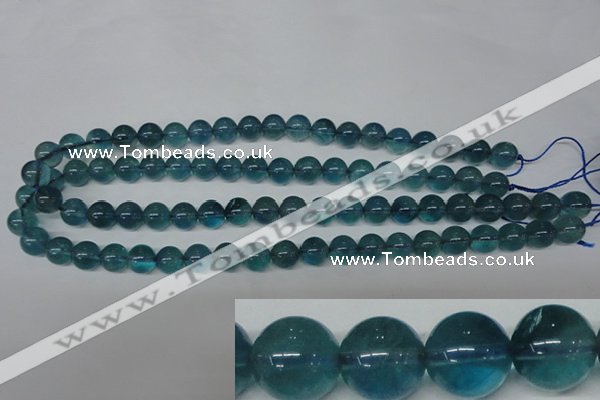 CFL663 15.5 inches 10mm round AB grade blue fluorite beads wholesale