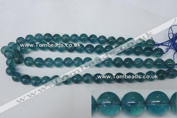 CFL664 15.5 inches 12mm round AB grade blue fluorite beads wholesale