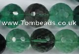 CFL67 15.5 inches 18mm faceted round A grade natural fluorite beads