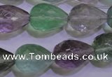 CFL715 15.5 inches 15*20mm faceted teardrop natural fluorite beads