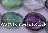 CFL724 15.5 inches 18*27mm nuggets natural fluorite beads wholesale