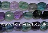 CFL725 15.5 inches 9*11mm faceted nuggets natural fluorite beads