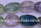 CFL728 15.5 inches 16*22mm faceted nuggets natural fluorite beads