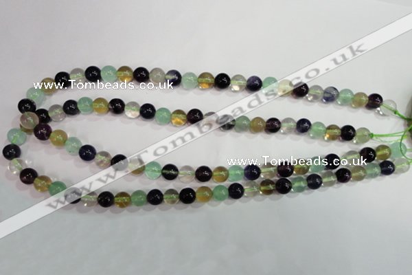 CFL751 15.5 inches 6mm round rainbow fluorite gemstone beads