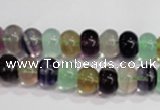 CFL761 15.5 inches 5*8mm rondelle rainbow fluorite gemstone beads