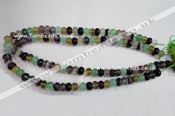 CFL761 15.5 inches 5*8mm rondelle rainbow fluorite gemstone beads