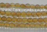 CFL800 15.5 inches 4mm round yellow fluorite gemstone beads