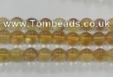 CFL801 15.5 inches 6mm round yellow fluorite gemstone beads