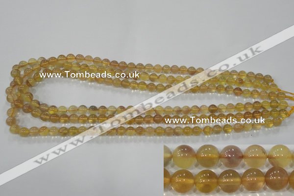 CFL801 15.5 inches 6mm round yellow fluorite gemstone beads