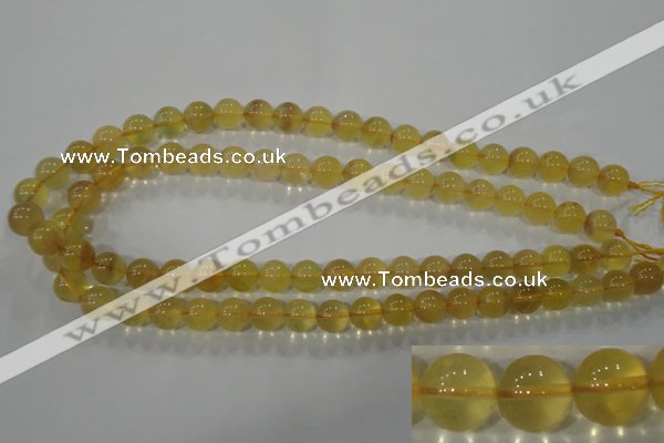 CFL803 15.5 inches 10mm round yellow fluorite gemstone beads