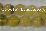 CFL805 15.5 inches 14mm round yellow fluorite gemstone beads