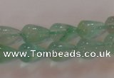 CFL860 15.5 inches 8*12mm teardrop green fluorite gemstone beads