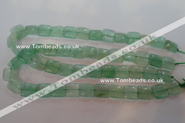 CFL868 15.5 inches 14*14mm square green fluorite gemstone beads