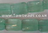 CFL870 15.5 inches 13*18mm rectangle green fluorite gemstone beads