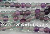 CFL901 15.5 inches 4mm round rainbow fluorite gemstone beads