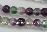 CFL903 15.5 inches 7mm round rainbow fluorite gemstone beads