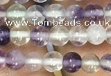 CFL910 15.5 inches 4mm round purple fluorite beads wholesale