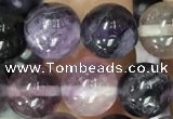 CFL913 15.5 inches 10mm round purple fluorite beads wholesale