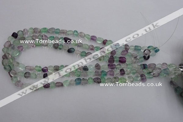 CFL950 15.5 inches 8*9mm nuggets natural fluorite beads wholesale