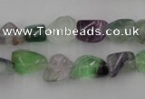 CFL951 15.5 inches 9*12mm nuggets natural fluorite beads wholesale