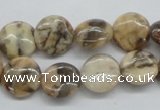 CFS07 15.5 inches 12mm flat round natural feldspar gemstone beads