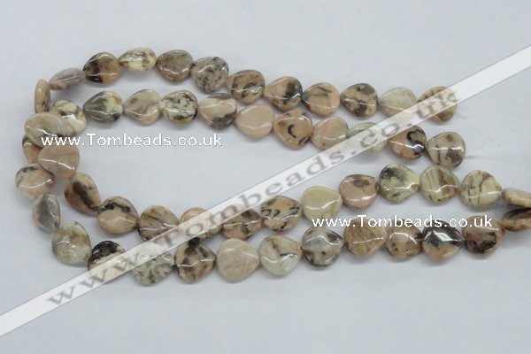 CFS11 15.5 inches 16*16mm heart natural feldspar gemstone beads