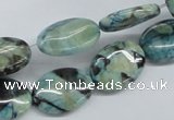 CFS111 15.5 inches 13*18mm oval blue feldspar gemstone beads