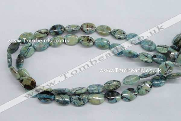 CFS111 15.5 inches 13*18mm oval blue feldspar gemstone beads