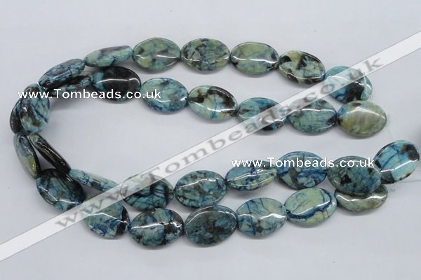 CFS113 15.5 inches 18*25mm oval blue feldspar gemstone beads