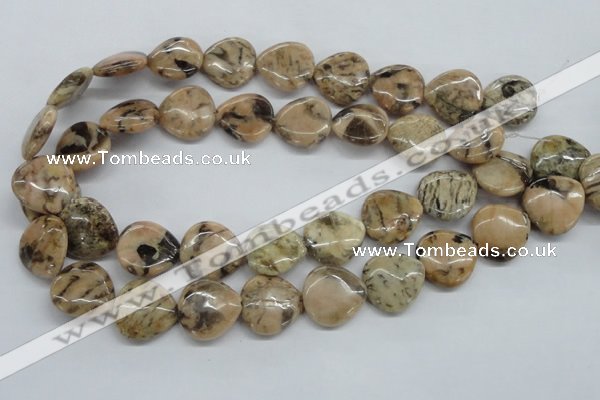 CFS12 15.5 inches 20*20mm heart natural feldspar gemstone beads