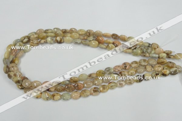 CFS201 15.5 inches 8*10mm oval natural feldspar gemstone beads