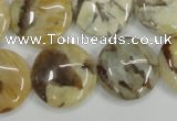CFS204 15.5 inches 20mm flat round natural feldspar gemstone beads