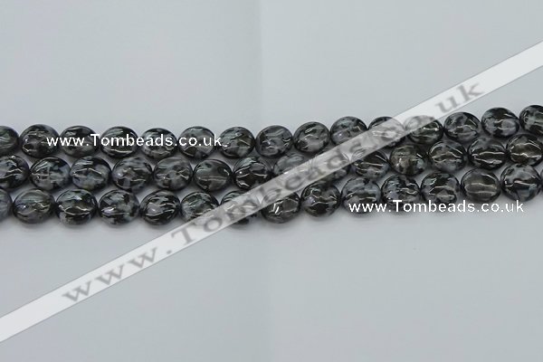 CFS311 15.5 inches 10mm flat round feldspar gemstone beads