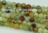 CFW01 15.5 inches 4mm faceted round flower jade beads wholesale