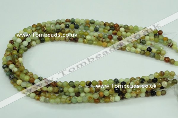 CFW02 15.5 inches 6mm faceted round flower jade beads wholesale
